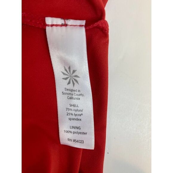 Athleta Strappy Top / Swim Top Swimsuit Tankini Red -- Size Small - Picture 8 of 9